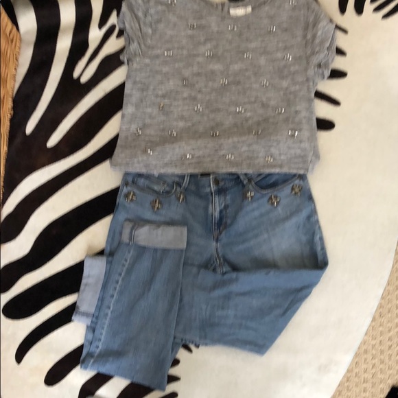 Ann Taylor Loft sparkle jeans - Picture 5 of 6